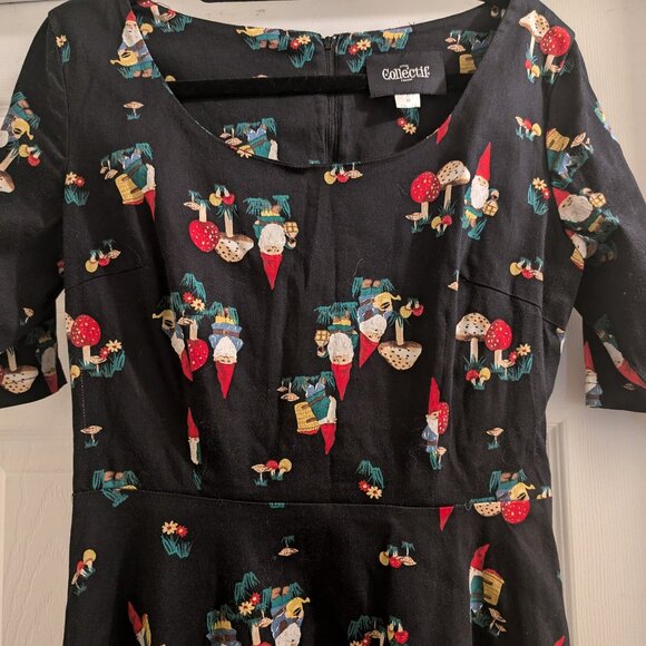 Collectif Amber Dress in Gnome Print - M - Picture 1 of 4